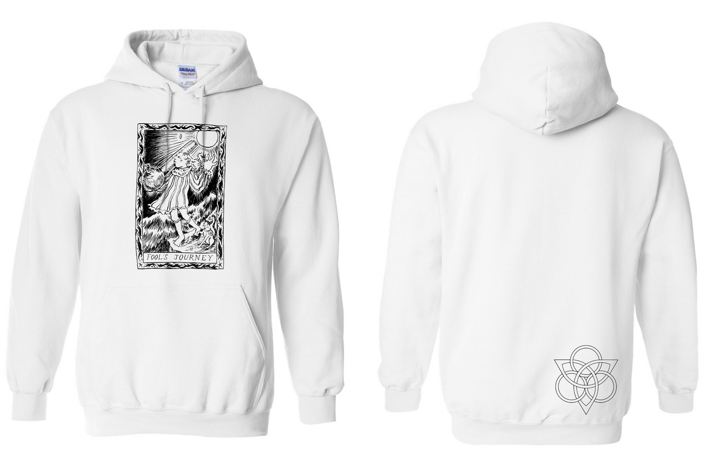“Fool’s Journey” hoodie - white